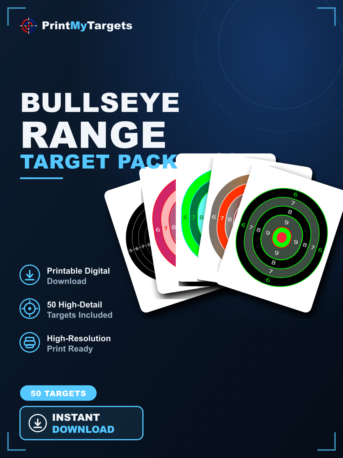 Bullseye Range Pack (50 Targets)