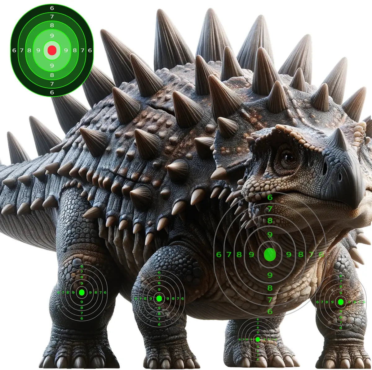 Dinosaur Ankylosaurus Target 50 - Printable Shooting Target