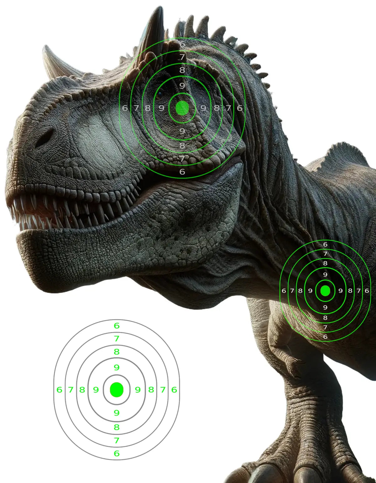 Dinosaur Ceratosaurus Target 32 - Printable Shooting Target