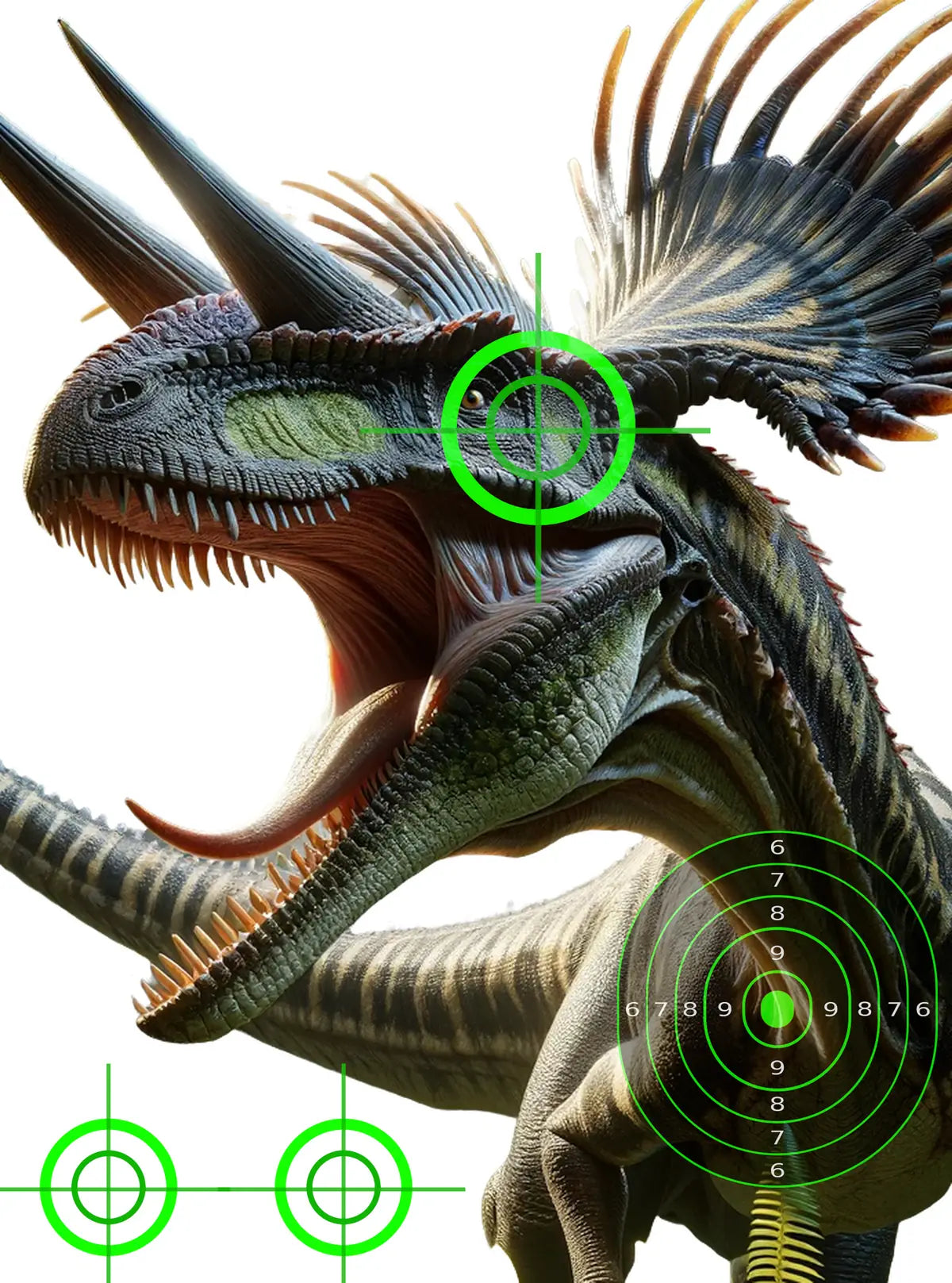 Dinosaur Dilophosaurus Target 40 - Printable Shooting Target