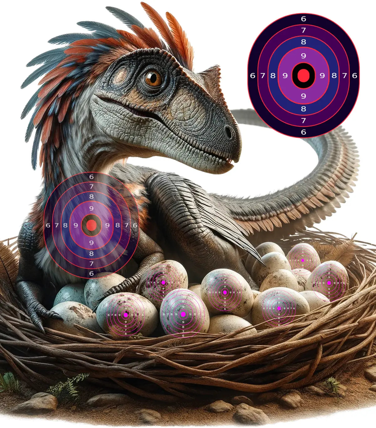 Dinosaur Oviraptor Target 11 - Printable Shooting Target