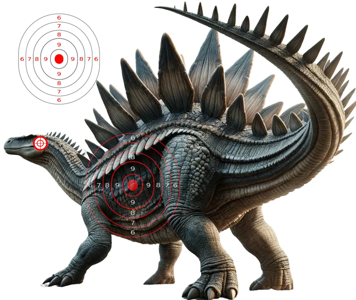 Dinosaur Stegosaurus Target 48 - Printable Shooting Target