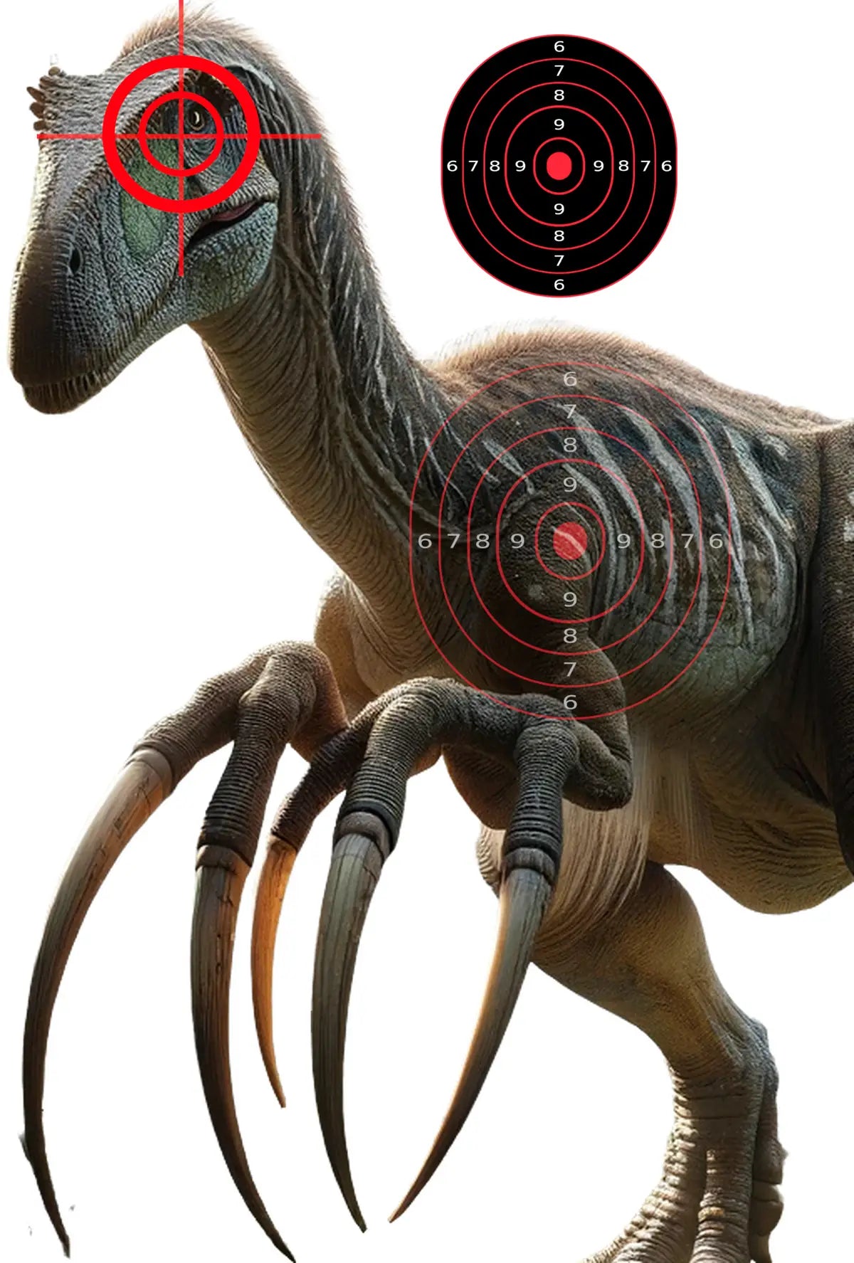 Dinosaur Therizinosaurus Target 25 - Printable Shooting Target