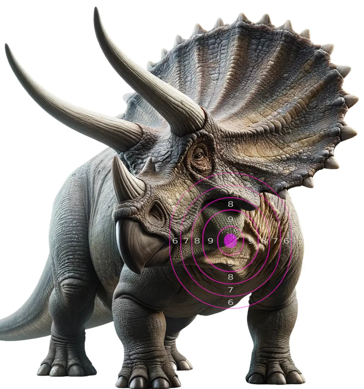 Dinosaur Triceratops Target 30 - Printable Shooting Target