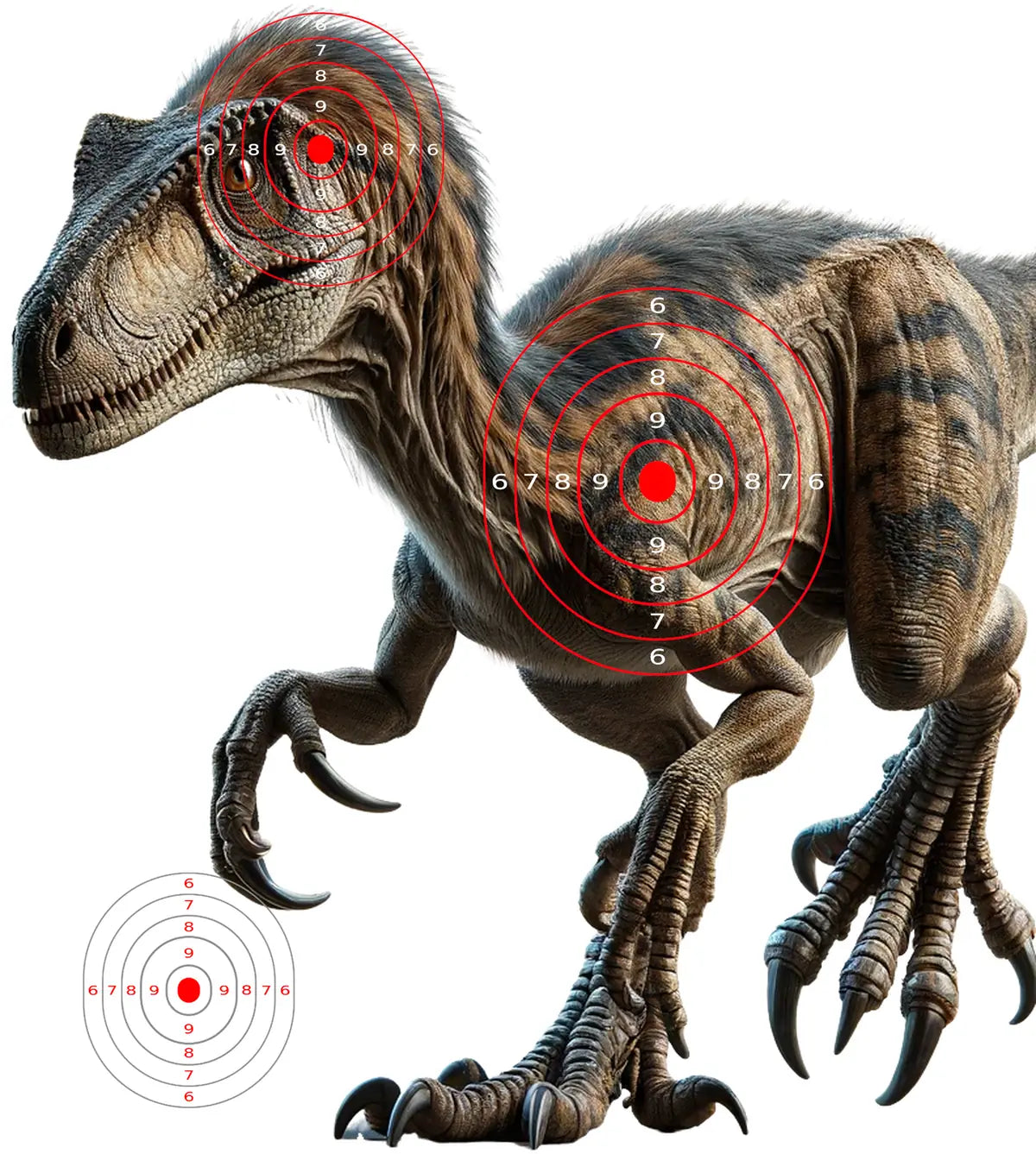 Dinosaur Utahraptor Target 7 - Printable Shooting Target