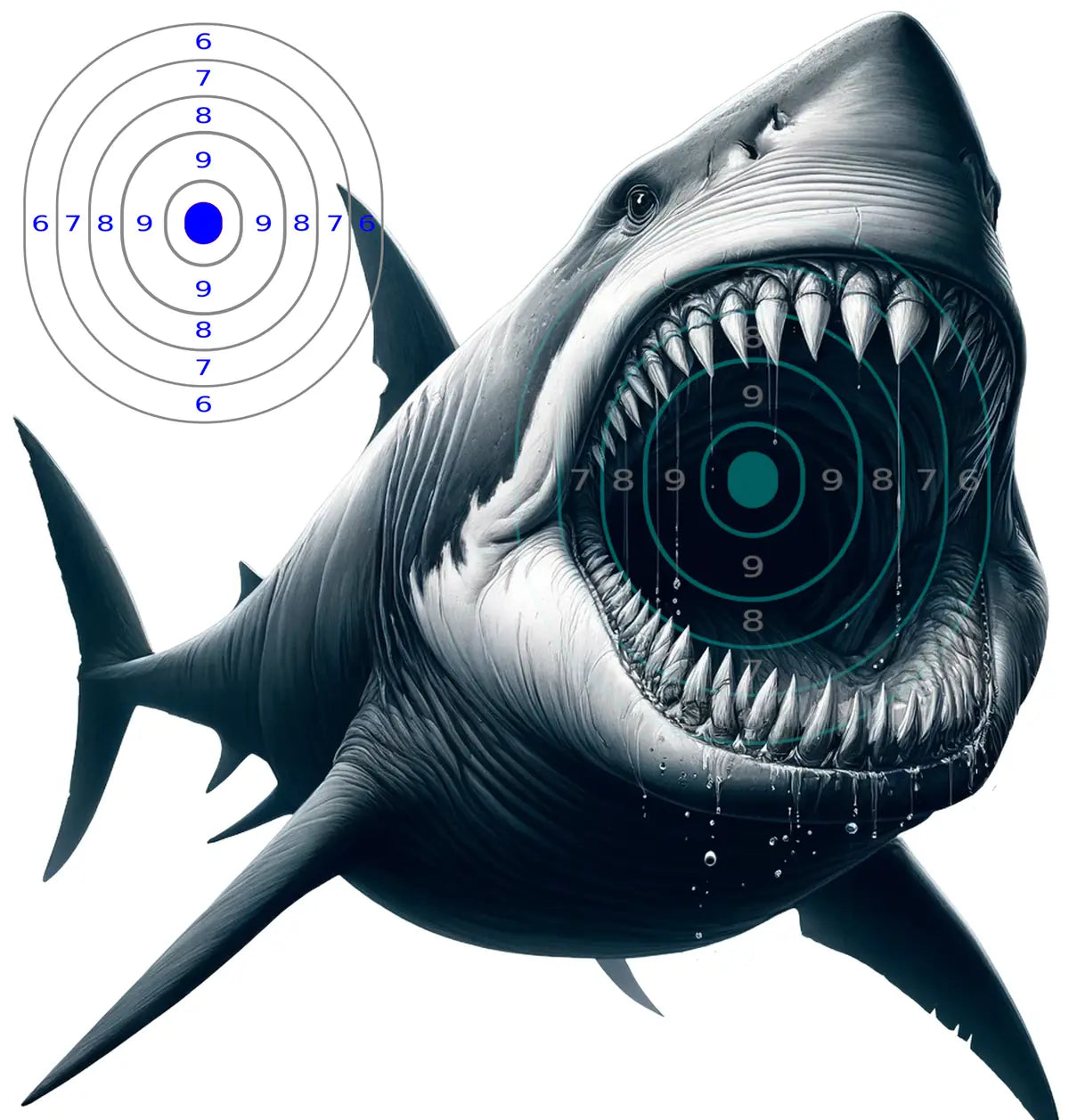Ice Age Megalodon Shark Target 4 - Printable Shooting Target