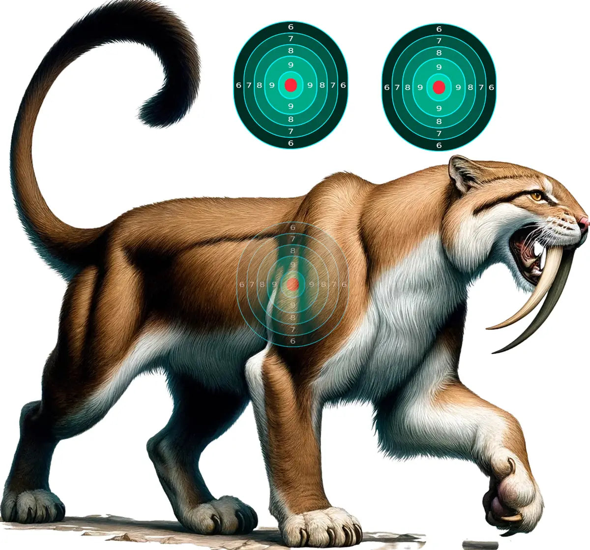 Ice Age Scimitar Cat Target 32 - Printable Shooting Target