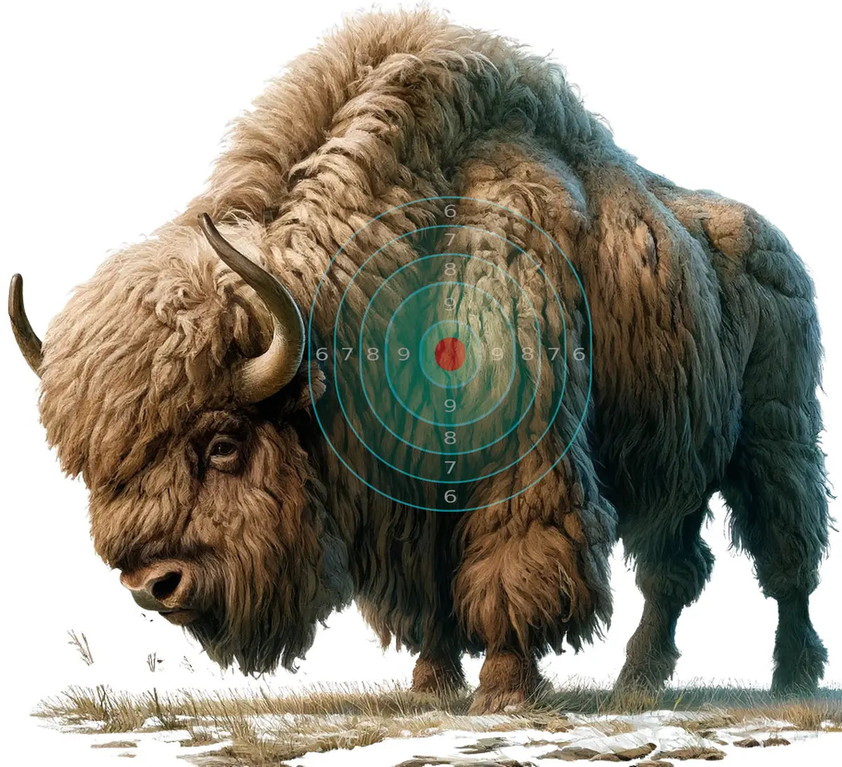Ice Age Woolly Bison Target 19 - Printable Shooting Target