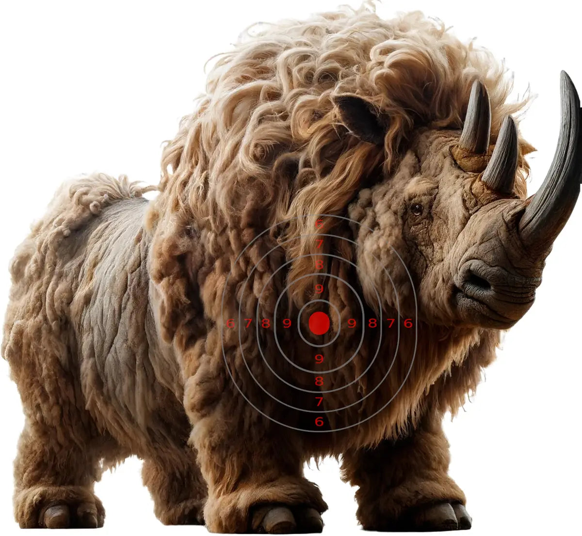 Ice Age Woolly Rhinoceros Target 5 - Printable Shooting Target