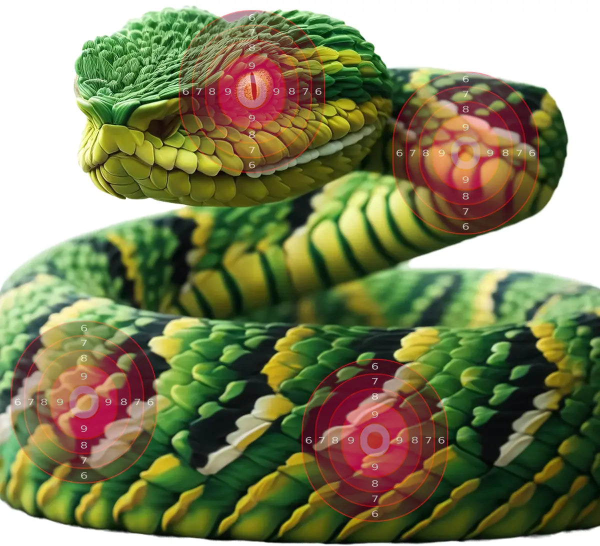 Indian Jungle Bamboo Pit Viper Target 2 - Printable Shooting Target