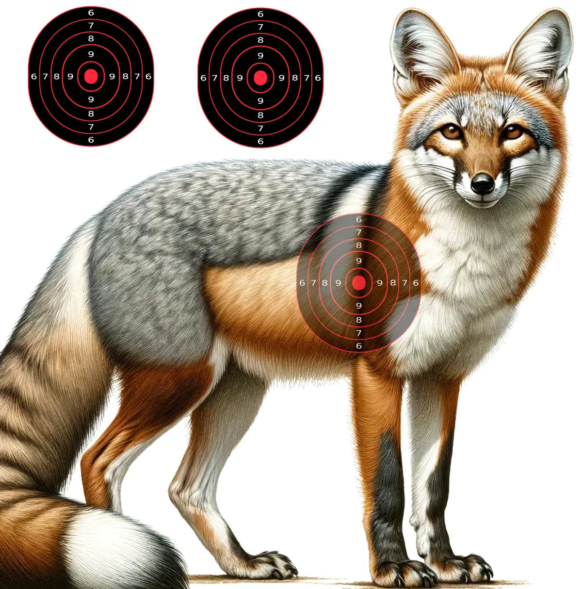Indian Jungle Bengal Fox Target 3 - Printable Shooting Target