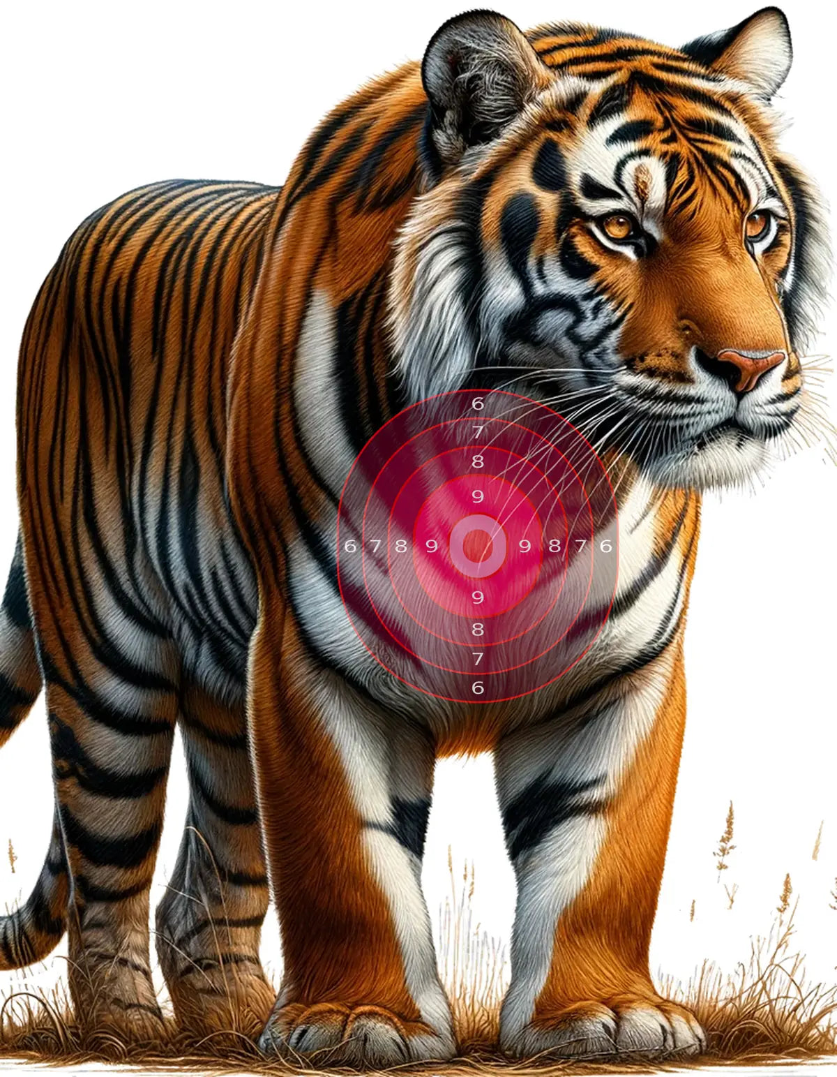Indian Jungle Bengal Tiger Target 1 - Printable Shooting Target