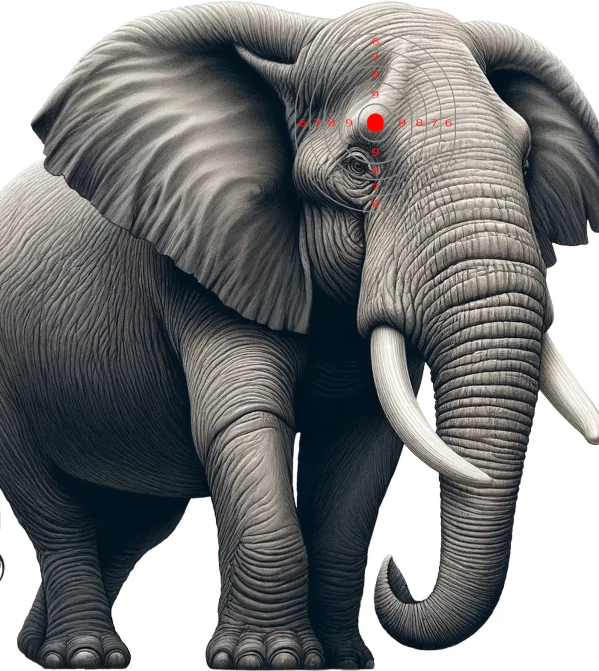 Indian Jungle Elephant Target 6 - Printable Shooting Target