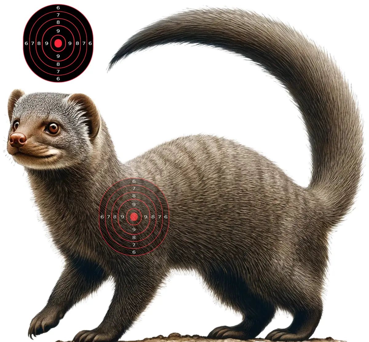 Indian Jungle Grey Mongoose Target 21 - Printable Shooting Target