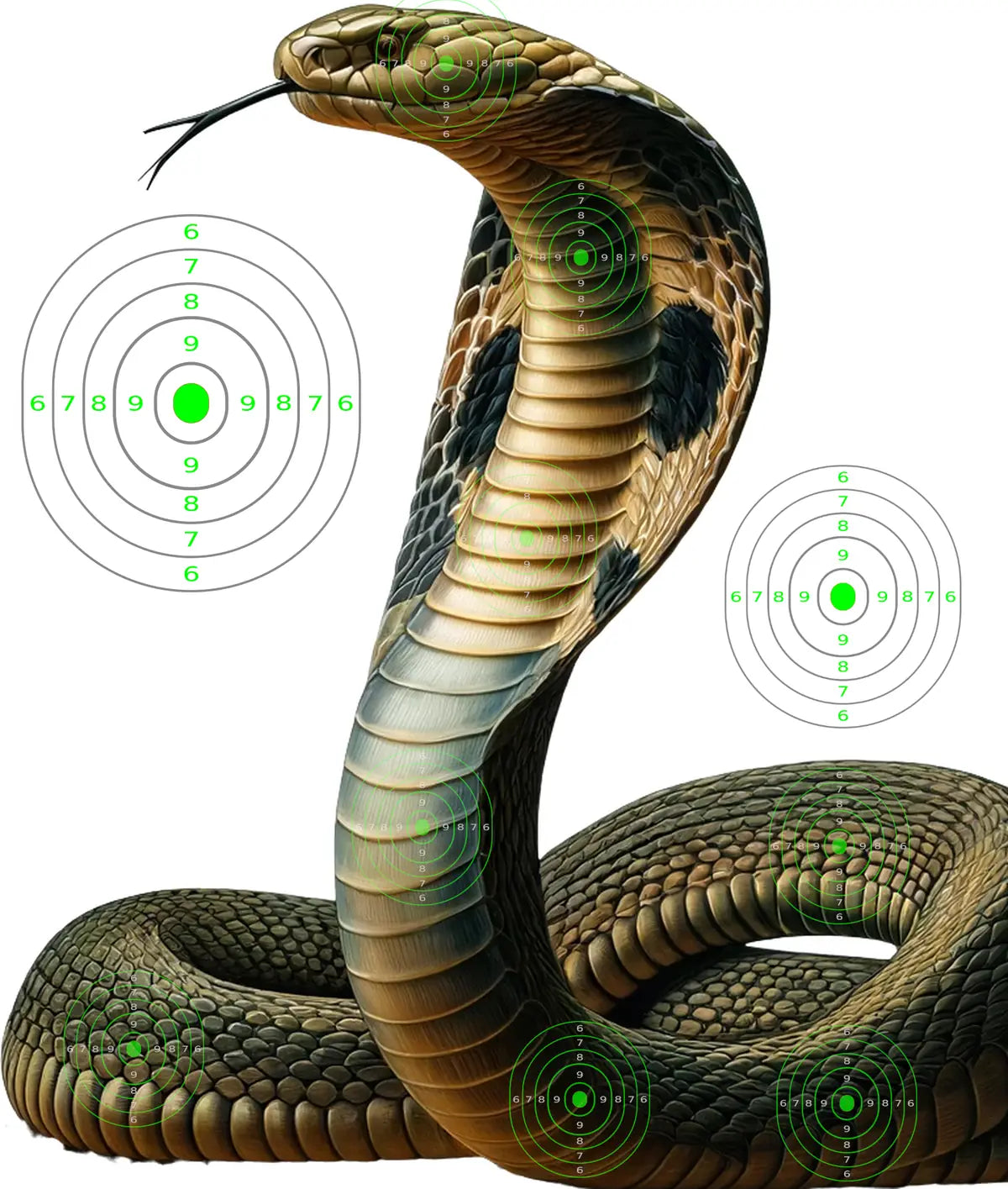 Indian Jungle King Cobra Target 49 - Printable Shooting Target
