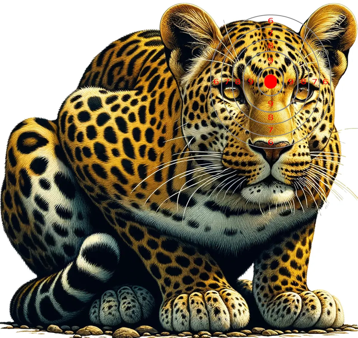 Indian Jungle Leopard Target 7 - Printable Shooting Target