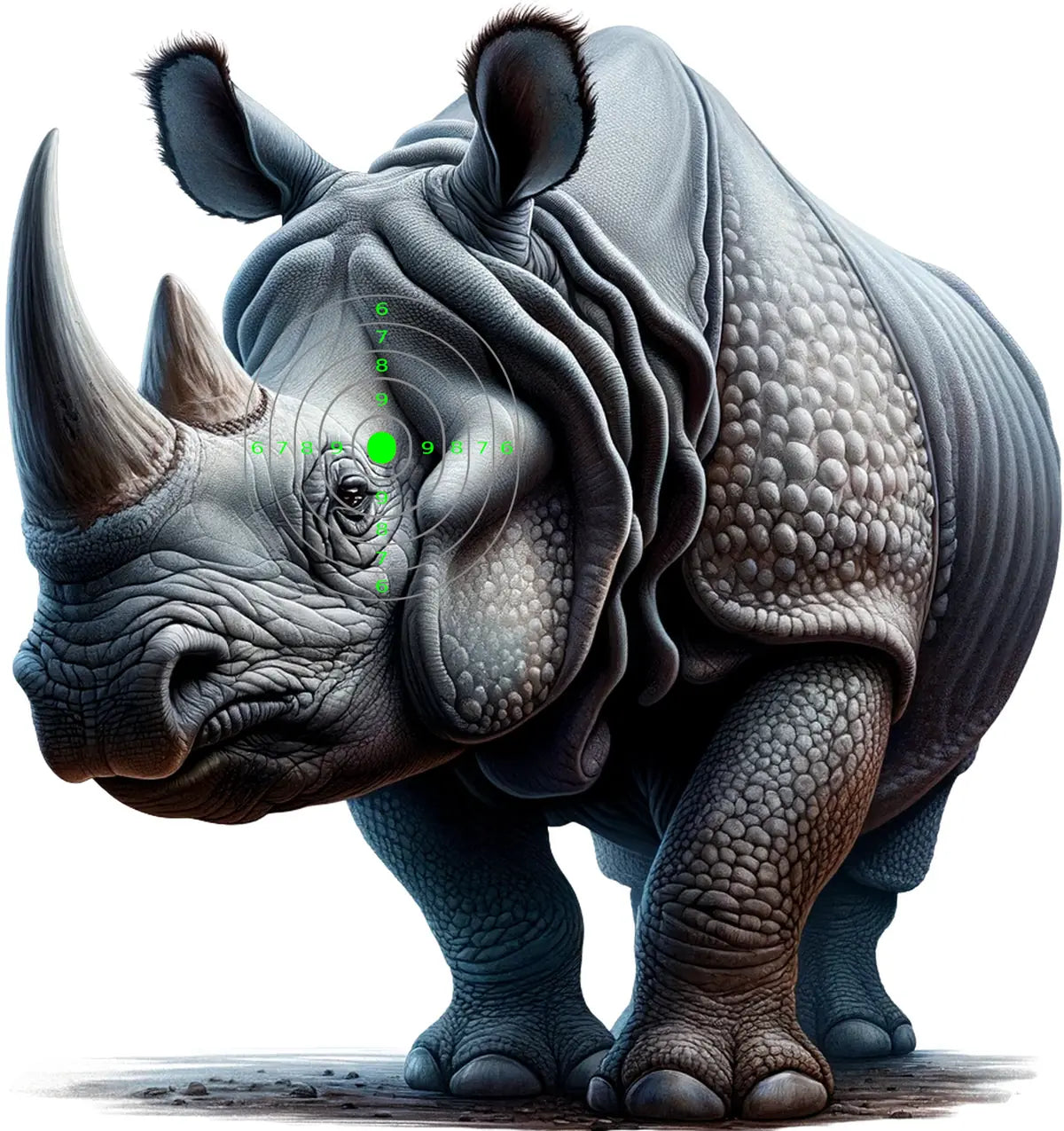Indian Jungle Rhinoceros Target 16 - Printable Shooting Target