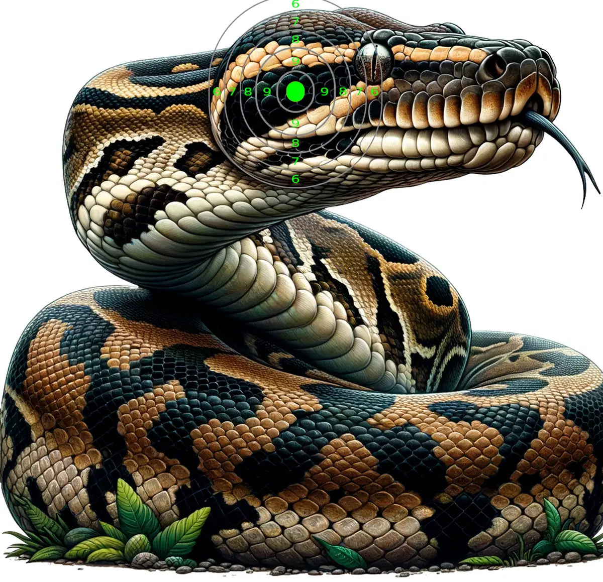 Indian Jungle Rock Python Target 20 - Printable Shooting Target