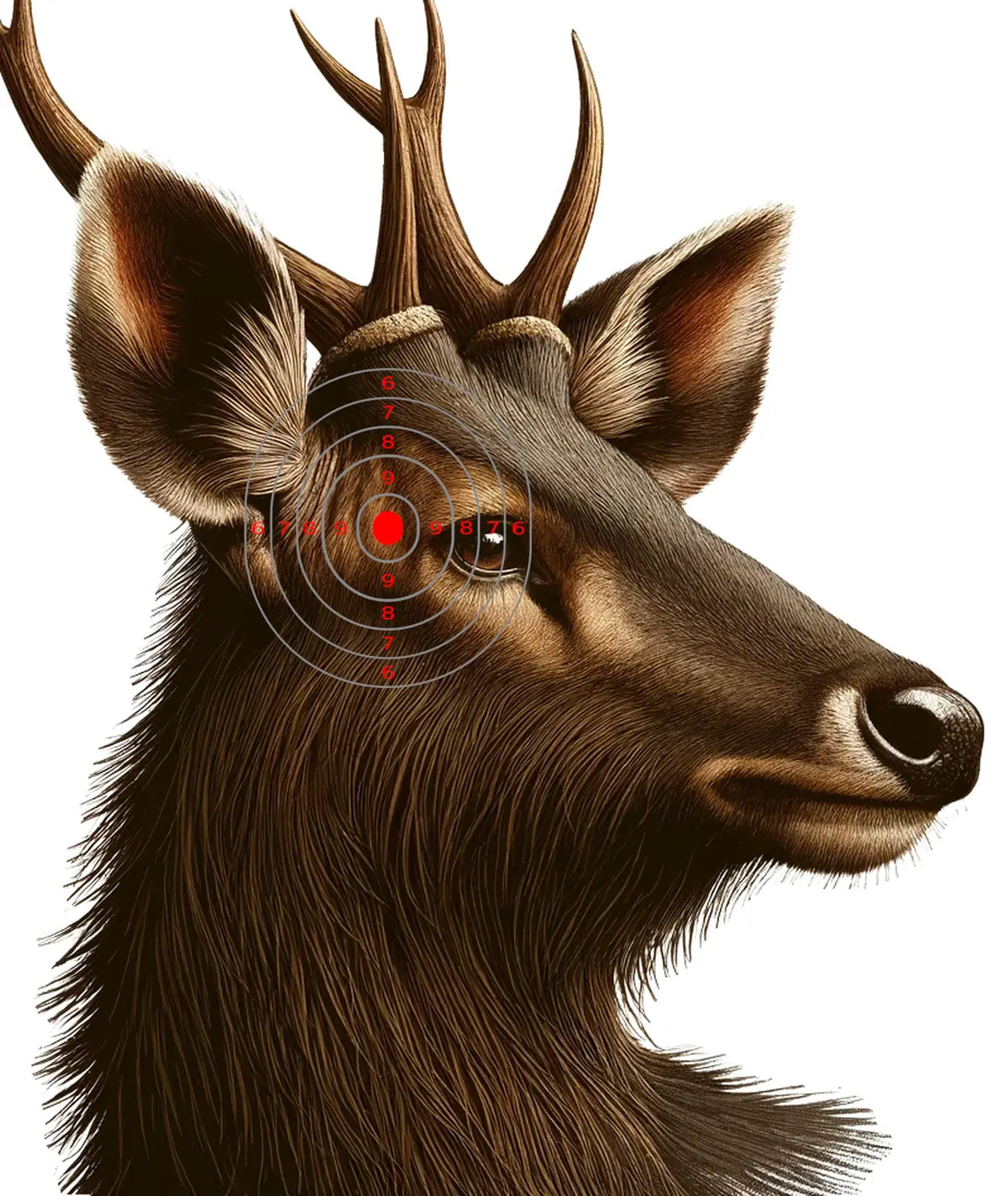 Indian Jungle Sambar Deer Target 38 - Printable Shooting Target