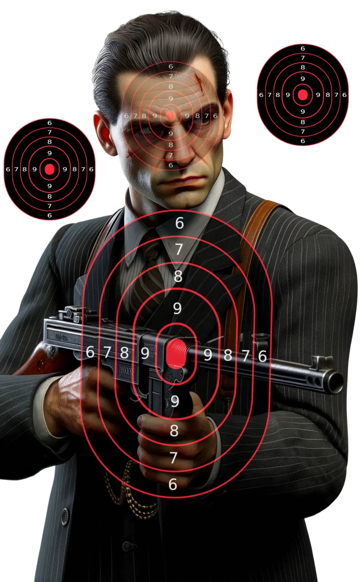 Mobsters Target 33 - Printable Shooting Target
