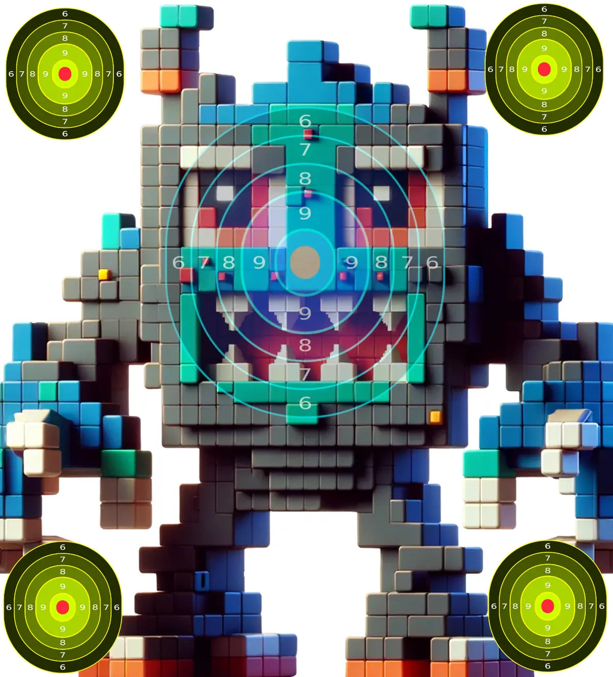 Monsters Target 45 - Printable Shooting Target