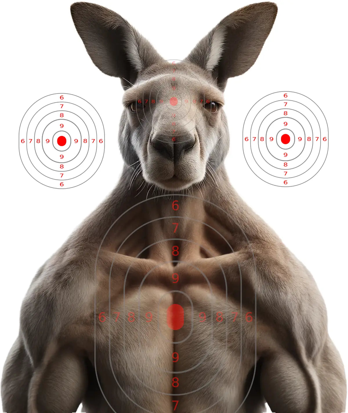 Outback Eastern Grey Kangaroo Target 8 - Printable Shooting Target