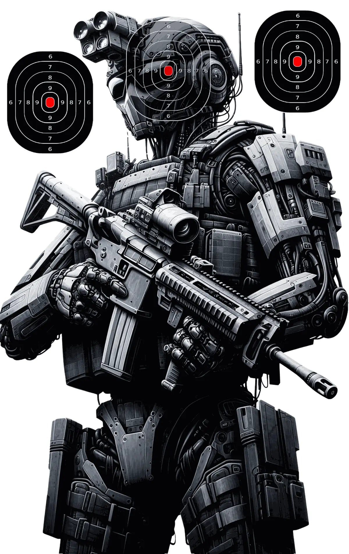 Robot And Drones Target 13 - Printable Shooting Target