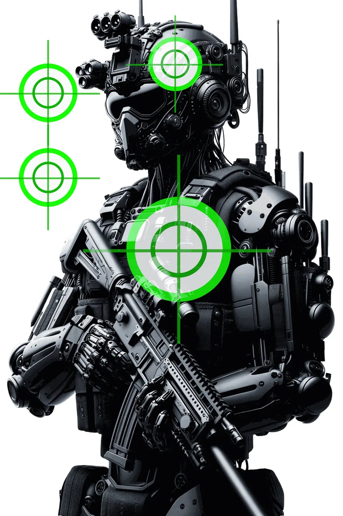 Robot And Drones Target 15 - Printable Shooting Target