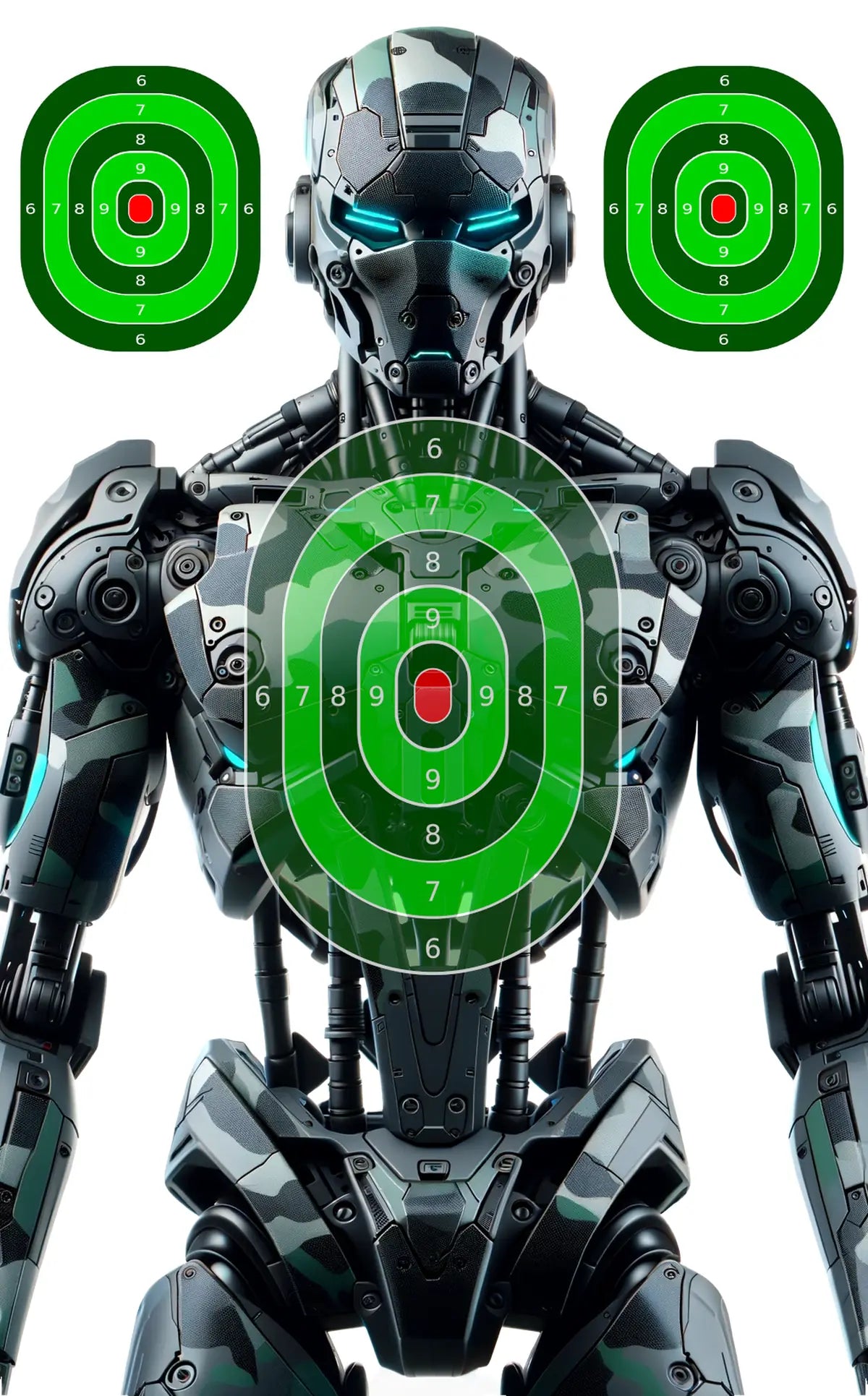 Robot And Drones Target 2 - Printable Shooting Target