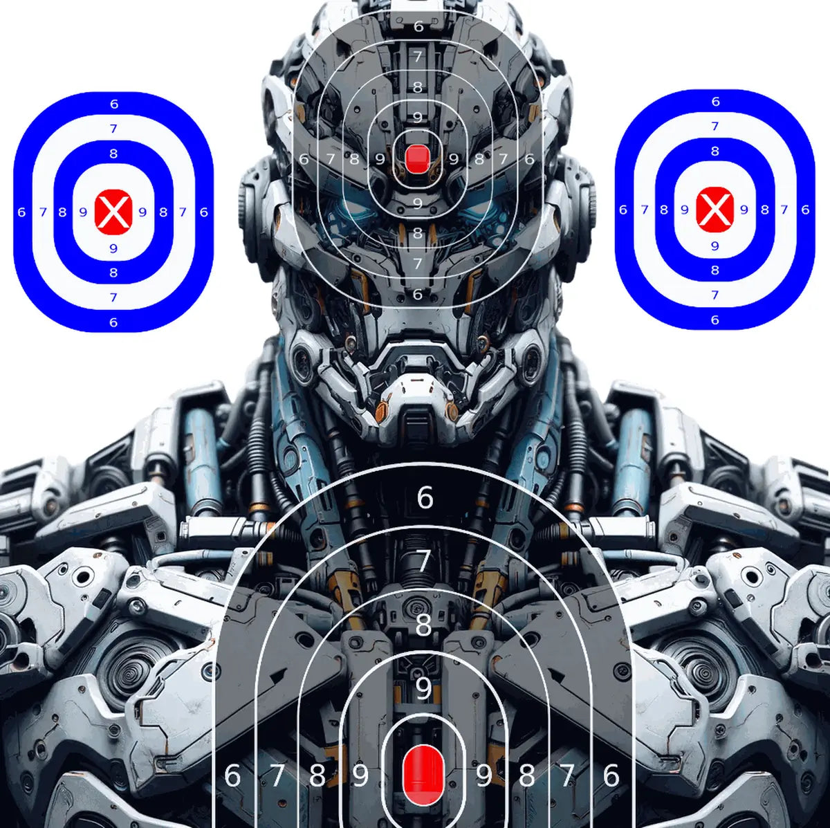 Robot And Drones Target 36 - Printable Shooting Target