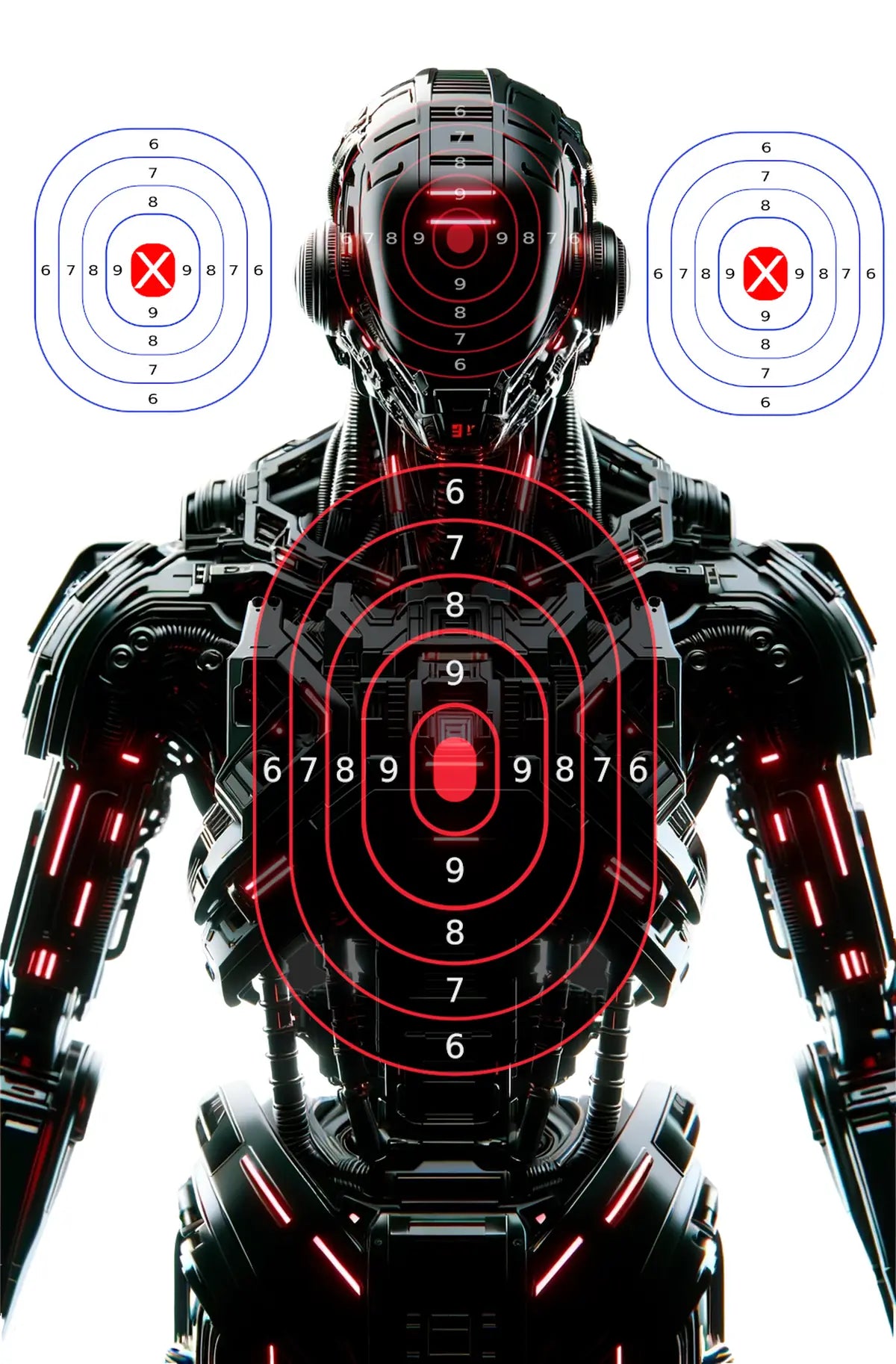 Robot And Drones Target 48 - Printable Shooting Target