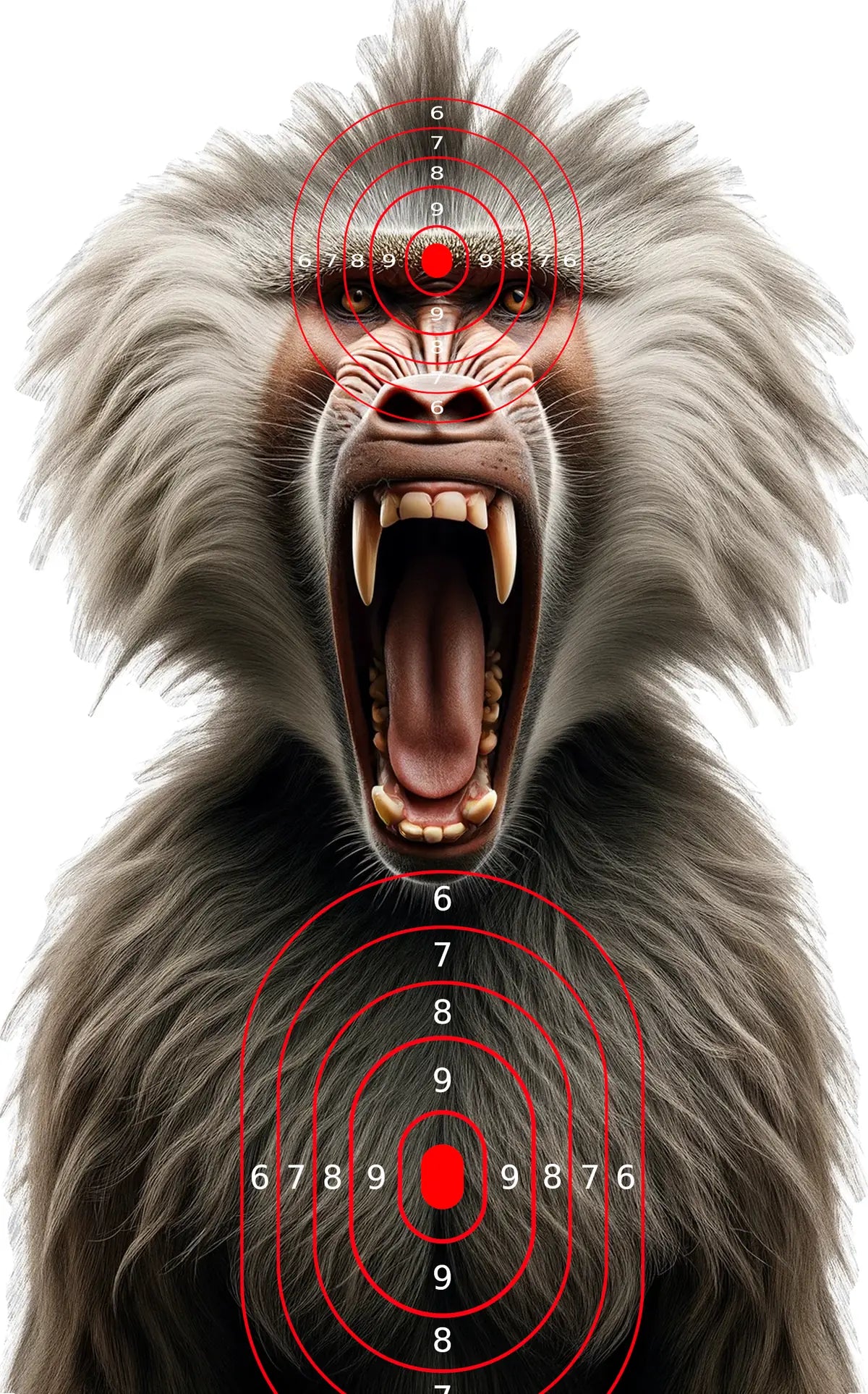 Safari Animals Baboon Target 28 - Printable Shooting Target