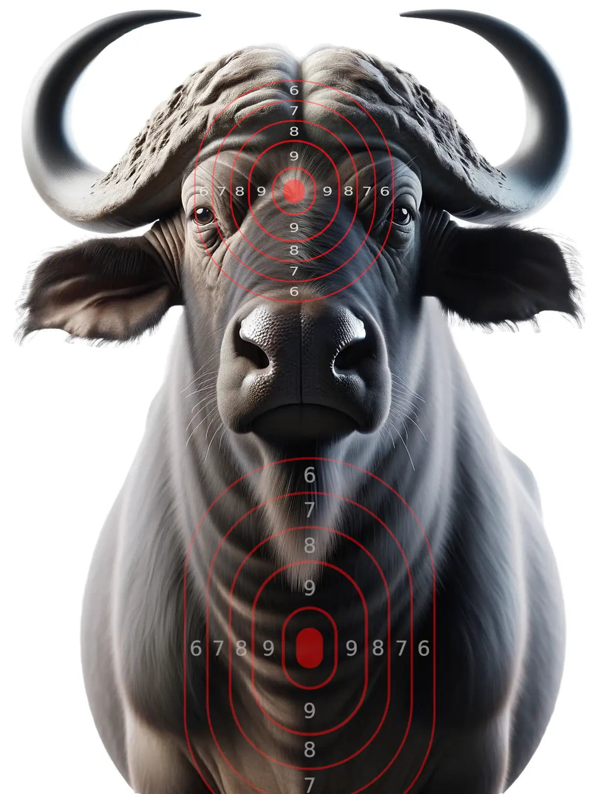 Safari Animals Cape Buffalo Target 17 - Printable Shooting Target