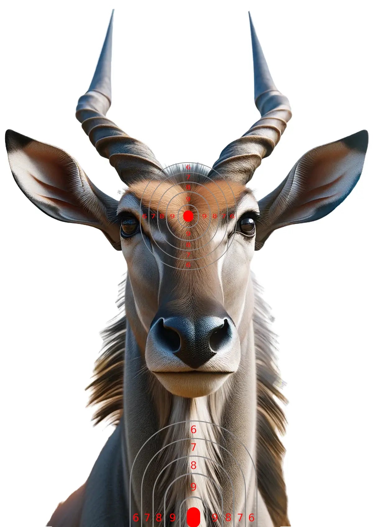 Safari Animals Eland Target 8 - Printable Shooting Target