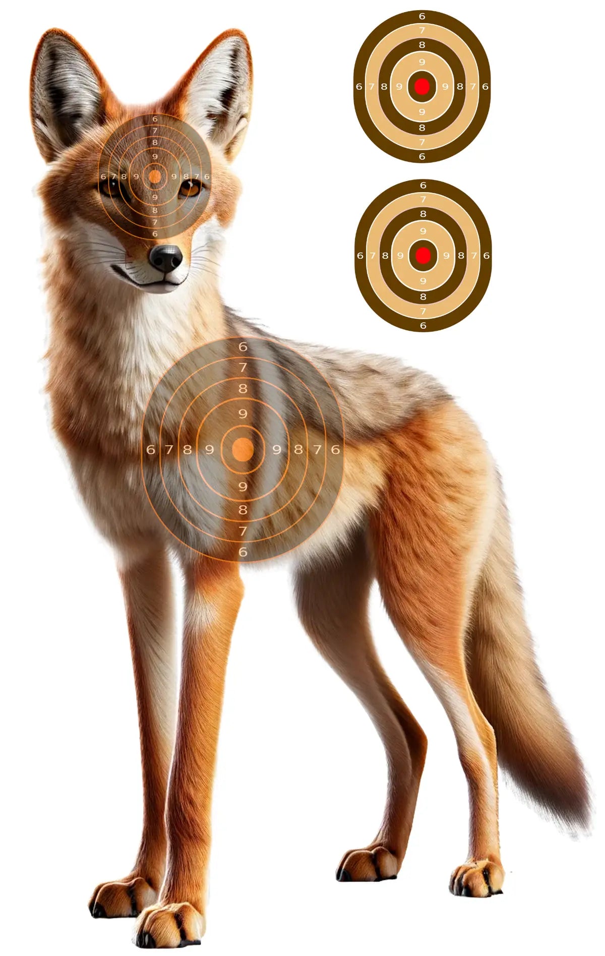 Safari Animals Ethiopian Wolf Target 16 - Printable Shooting Target