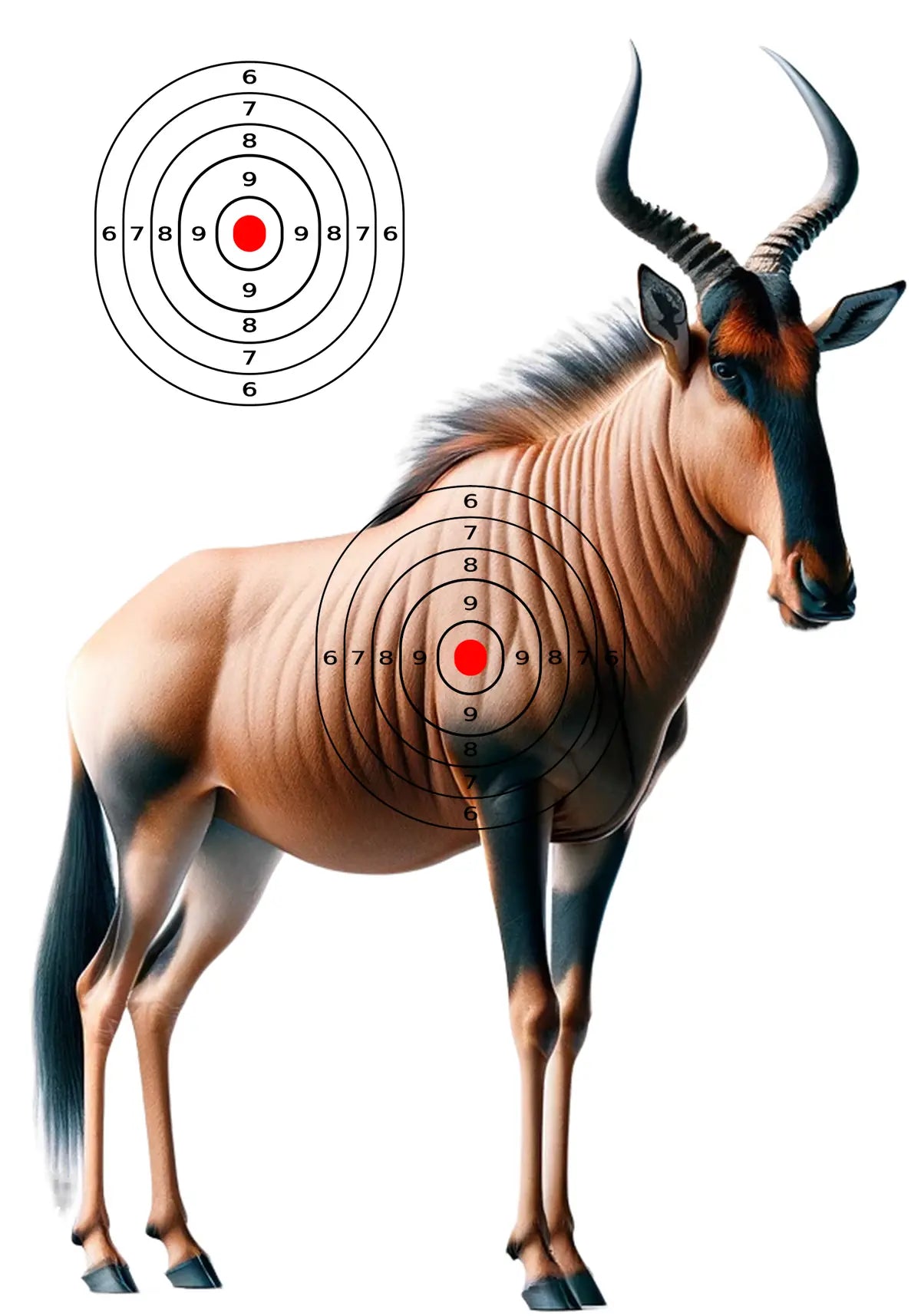 Safari Animals Hartebeest Target 19 - Printable Shooting Target