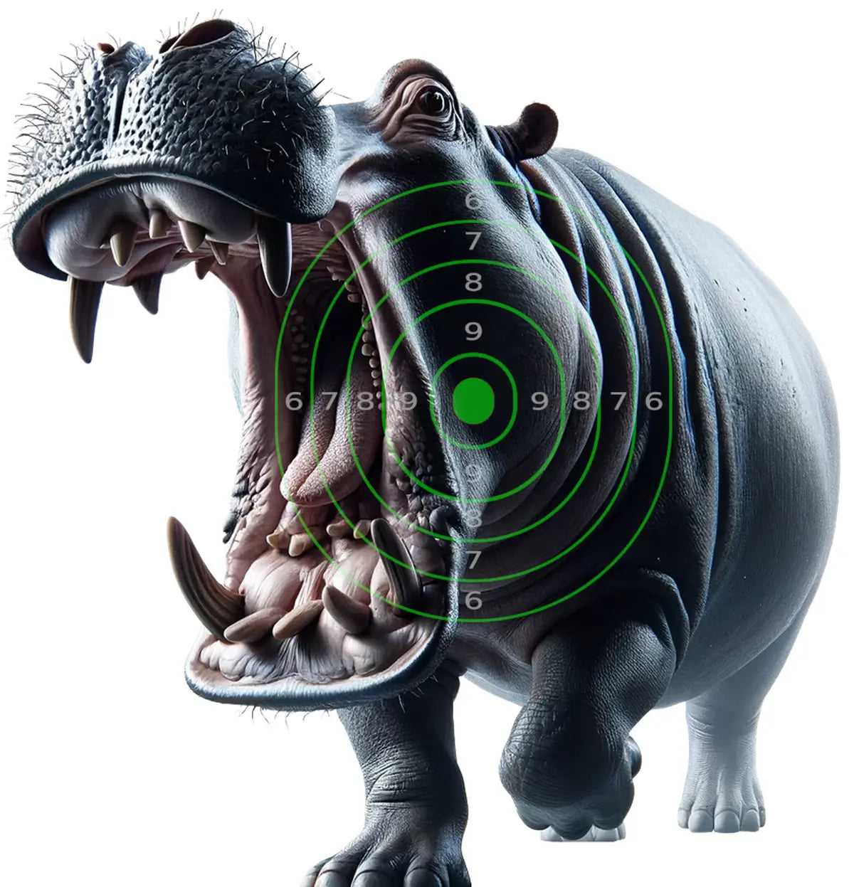 Safari Animals Hippopotamus Target 31 - Printable Shooting Target