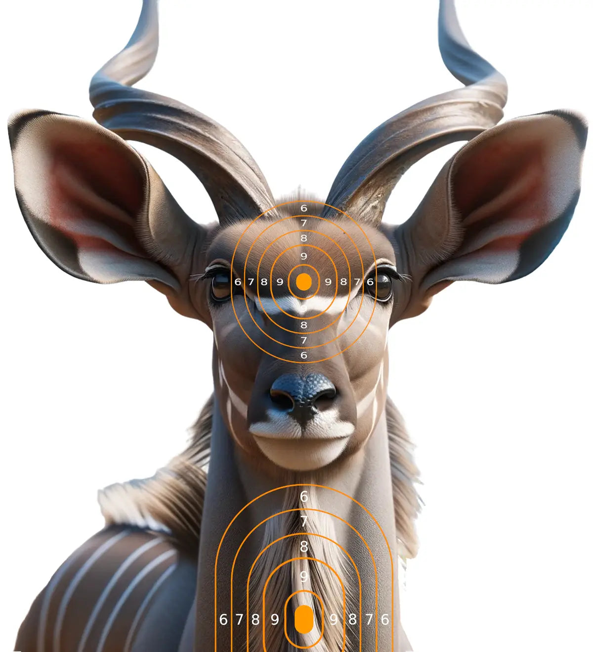 Safari Animals Kudu Target 9 - Printable Shooting Target