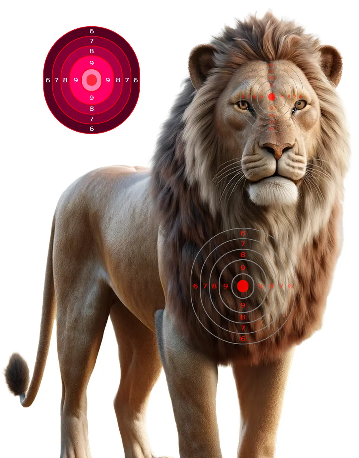 Safari Animals Lion Target 2 - Printable Shooting Target