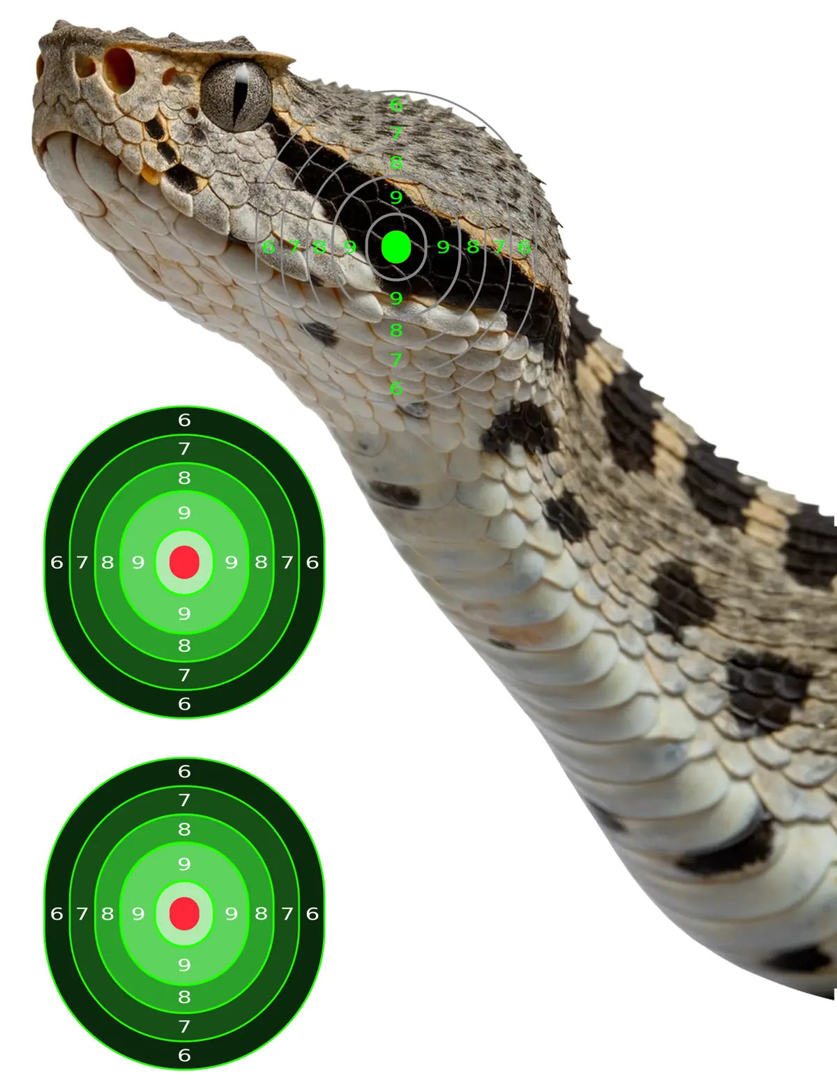 Safari Animals Puff Adder Target 48 - Printable Shooting Target