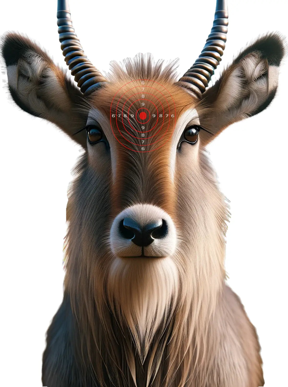 Safari Animals Waterbuck Target 10 - Printable Shooting Target