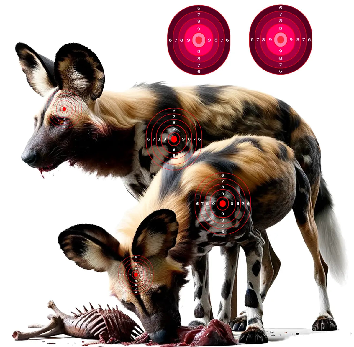 Safari AnimalsWild African Dogs Target 43 - Printable Shooting Target