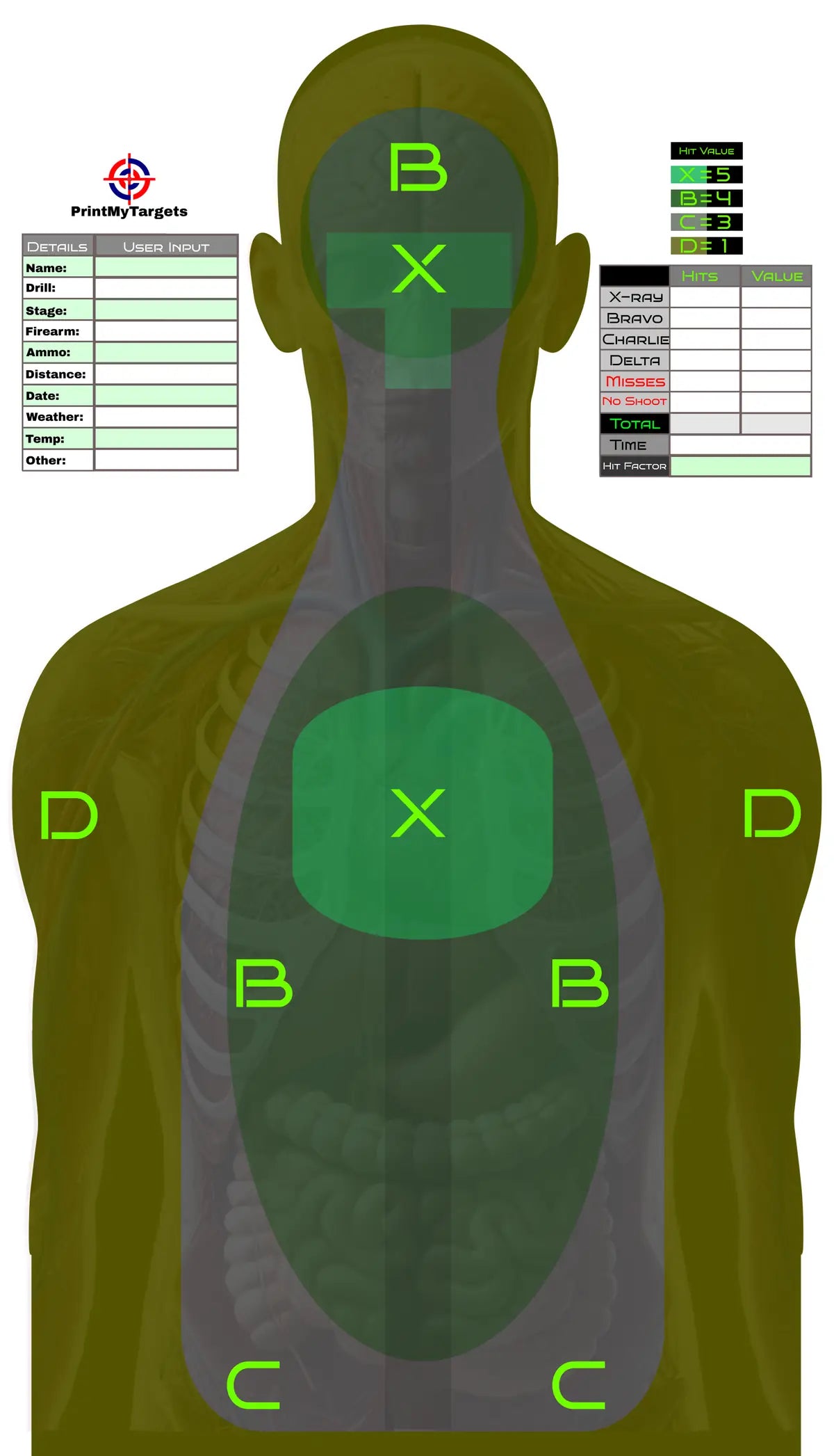Silhouette Target 16 - Printable Shooting Target
