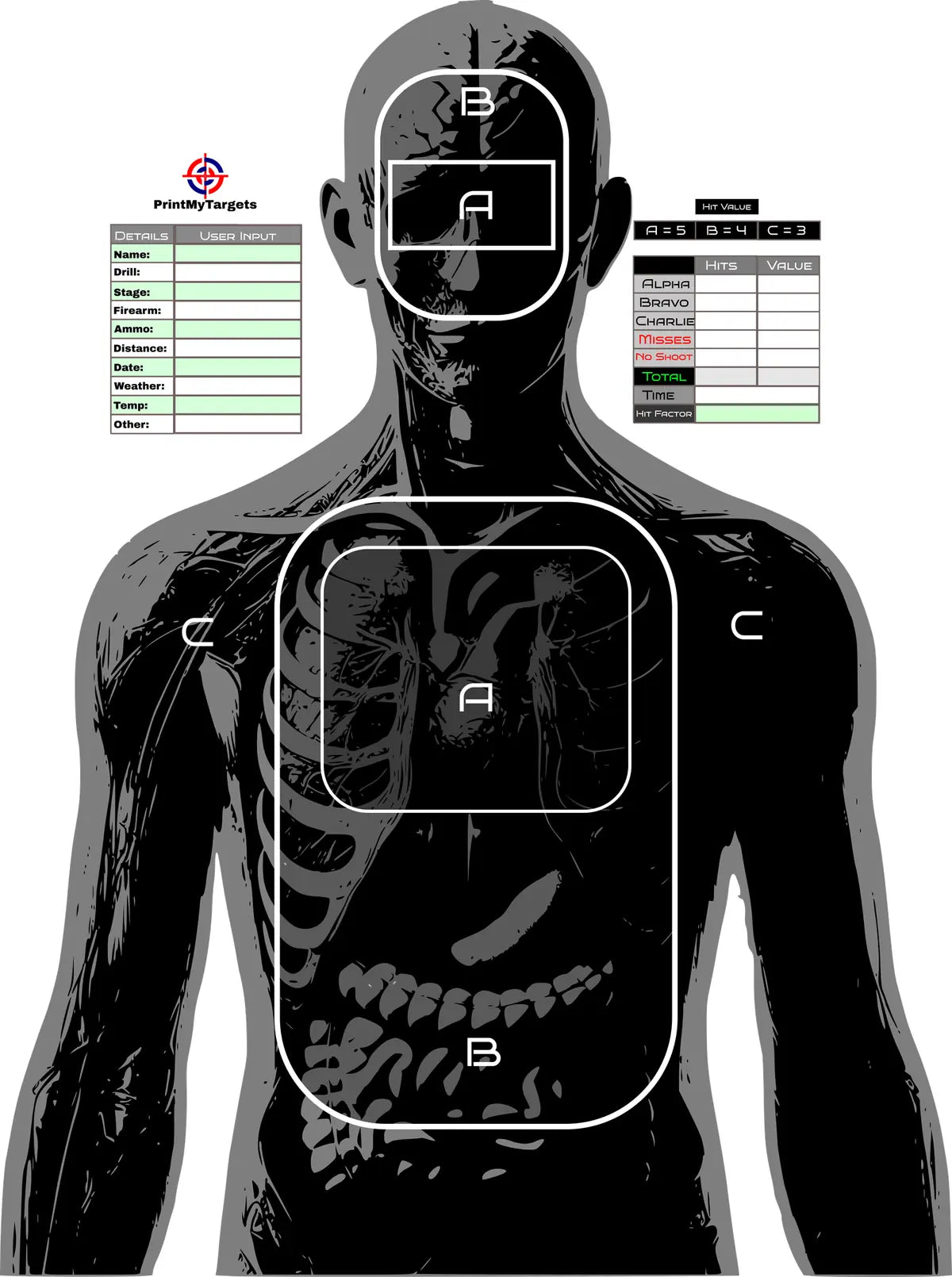 Silhouette Target 20 - Printable Shooting Target