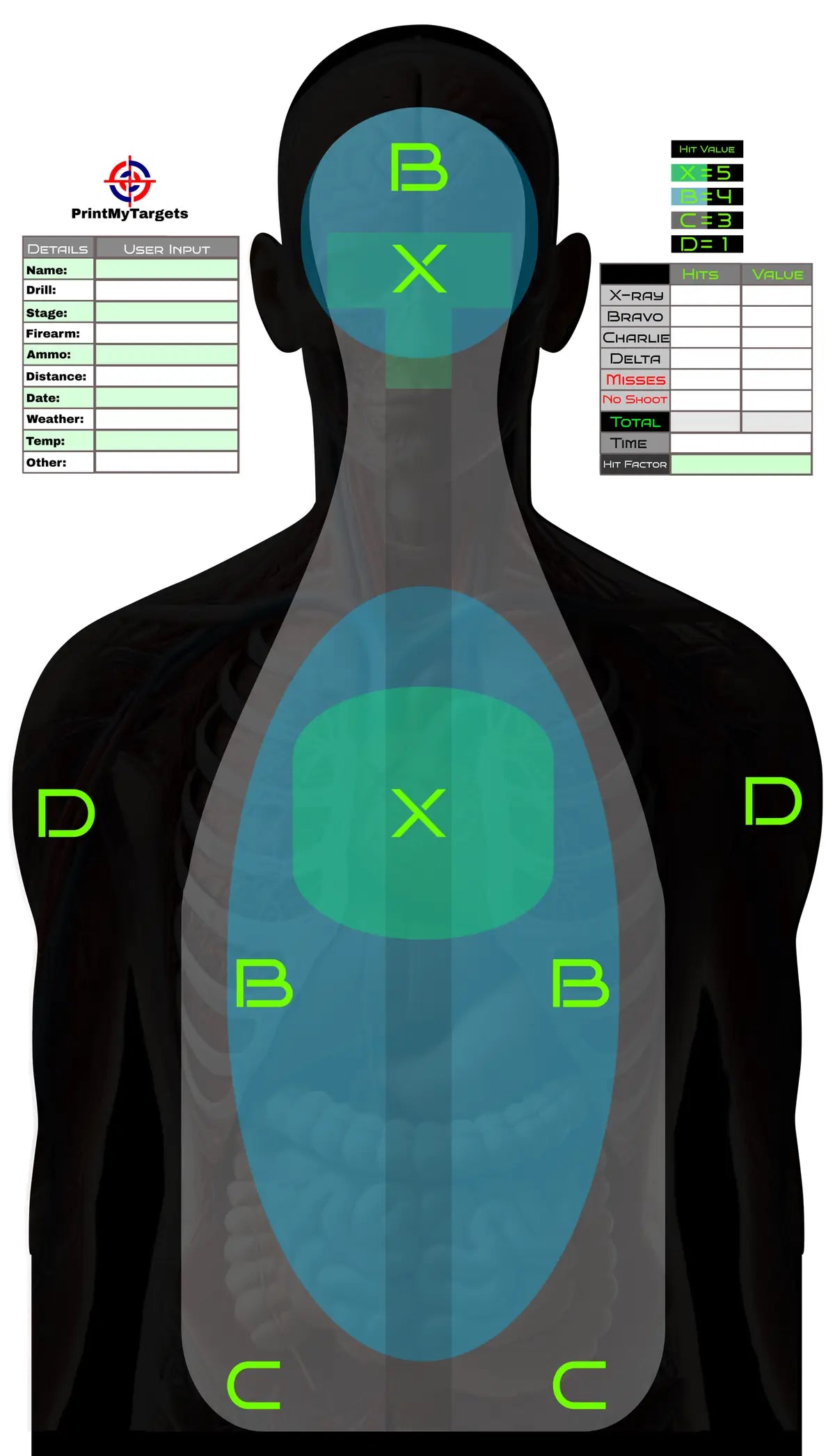 Silhouette Target 23 - Printable Shooting Target