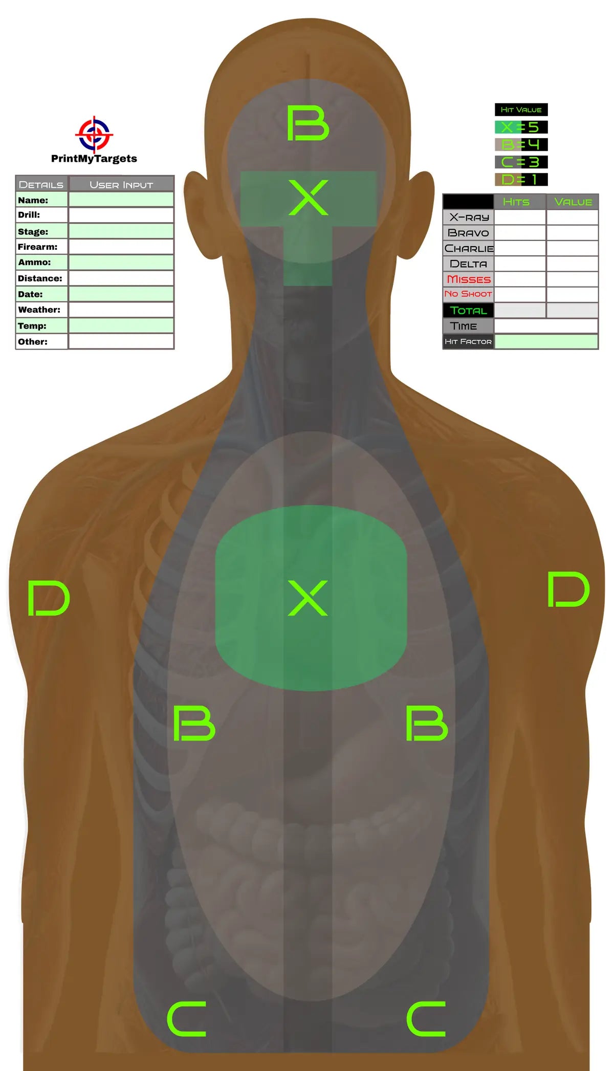 Silhouette Target 47 - Printable Shooting Target