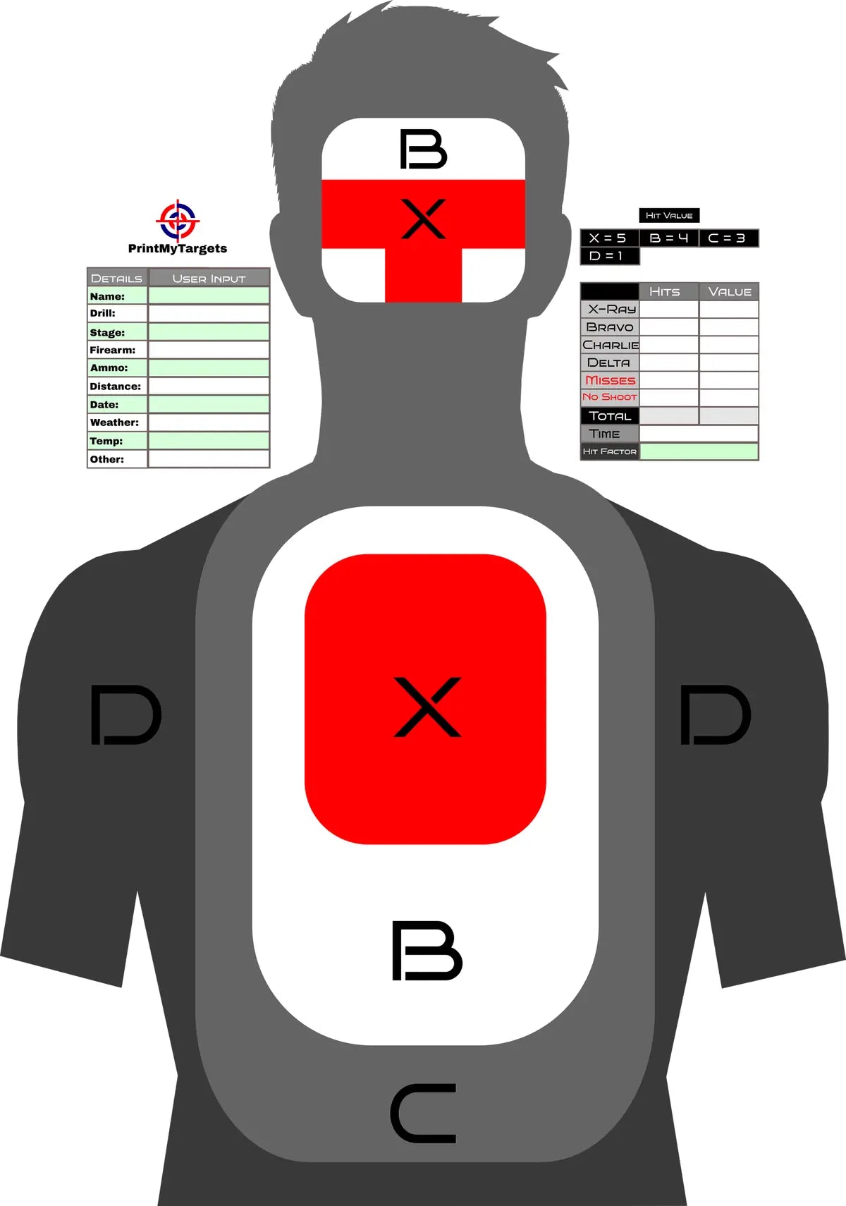 Silhouette Target 83 - Printable Shooting Target