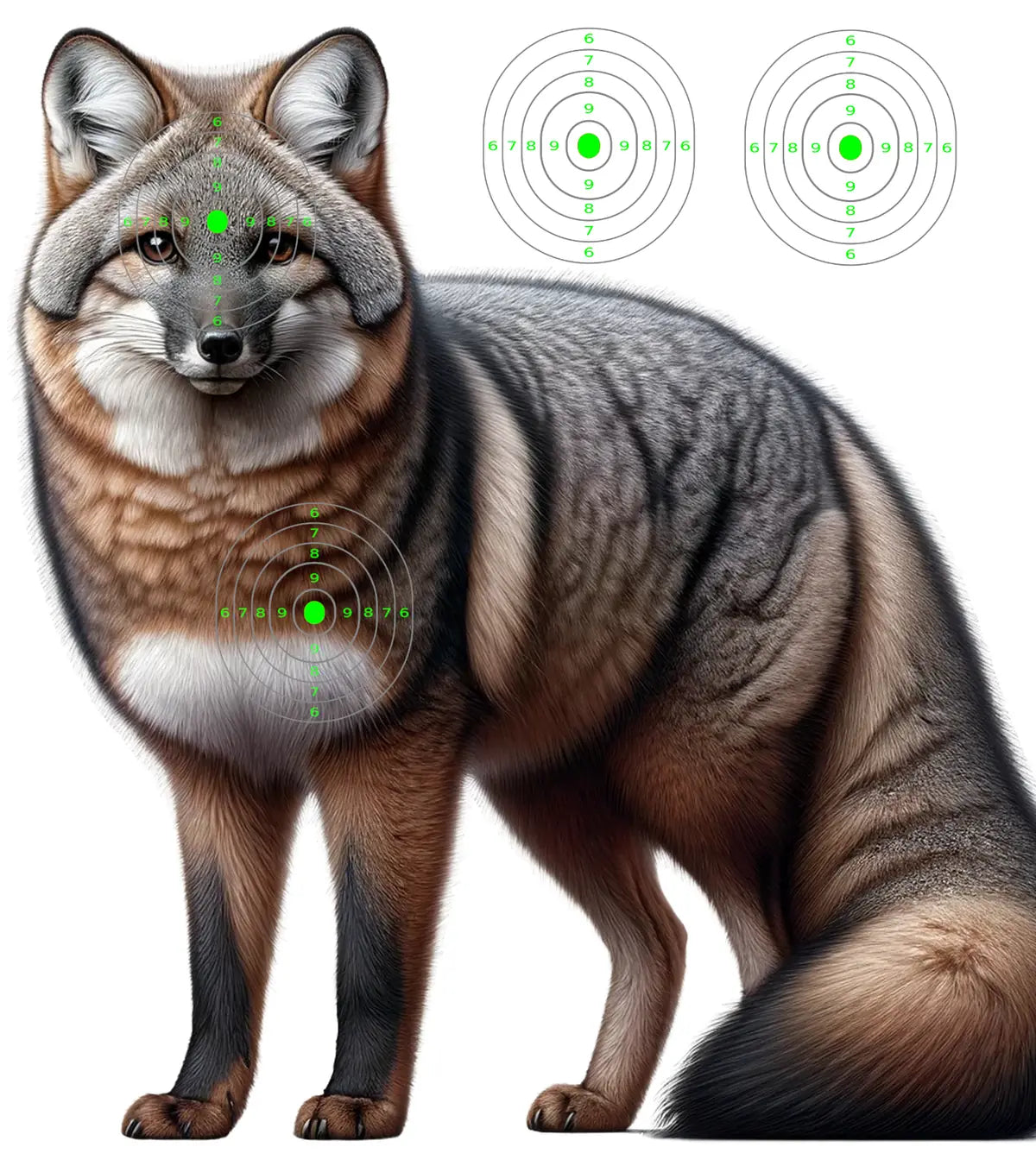 South American Andean Fox Target 29 - Printable Shooting Target