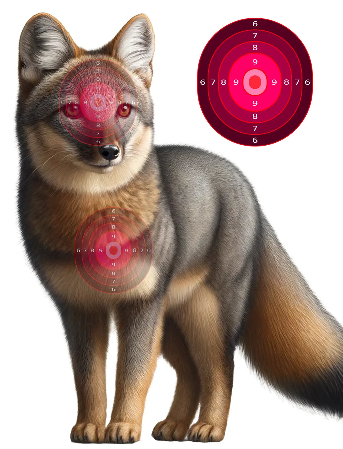 South American Andean Fox Target 30 - Printable Shooting Target