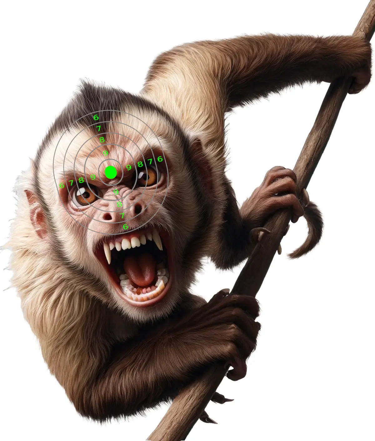 South American Capuchin Monkey Target 37 - Printable Shooting Target
